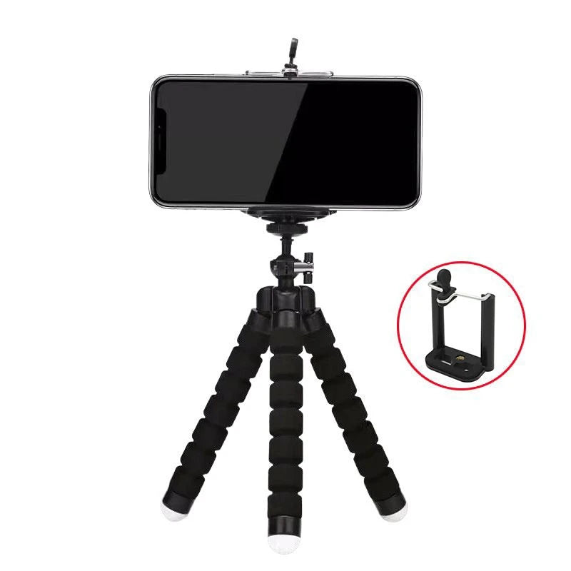 Phone Tripod - Mobile Camera Holder Clip, Smartphone Monopod, Octopus Mini Tripod Stand