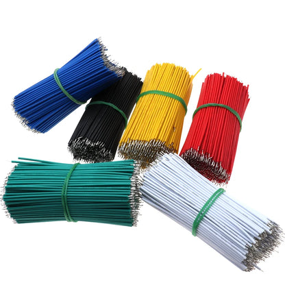 120PCS/set 24AWG Tin-Plated Breadboard PCB Solder Cable 24AWG 8cm Fly Jumper Wire Tin Conductor Wires 1007-24AWG Connector Wire