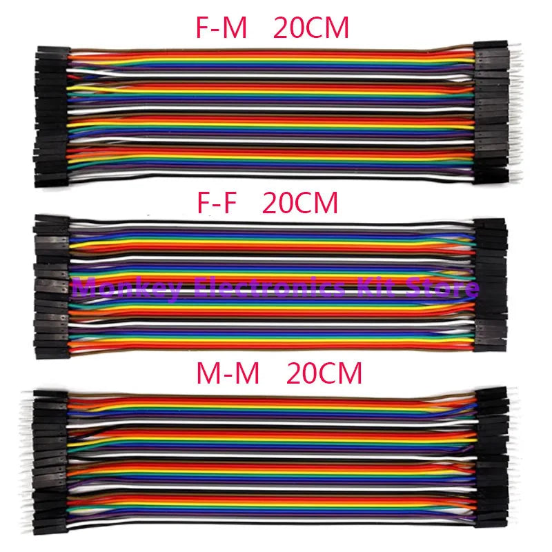 40PIN 30CM 20CM 10CM Dupont Line Male to Male Female to Male Female to Female Jumper Dupont Wire Cable for Arduino DIY KIT