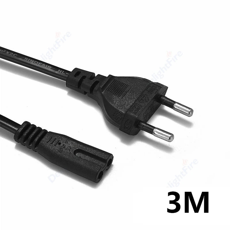 0.3-10m EU Extension Cord C7 Power Cable Figure 8 Euro Plug AC Cable For Samsung LG Sony TV Samsung Monitor Power Supply PS2 3