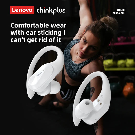 Lenovo LP75 TWS Wireless Bluetooth V5.3 Earphones IPX5 Digital Display Ear Hook Earbuds HiFi Stereo Noise Reduction Headphones