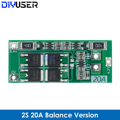 2S 3S 4S 5S Li-ion Lithium Battery 18650 Charger BMS 20A 25A 30A 40A 60A 100A Protection Board with Balance For Drill Motor