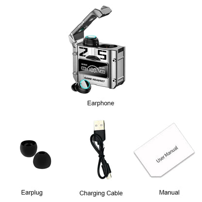 M25 Small Wireless Earbuds Cheap Wireless Low Latency IPX-7 Waterproof Type C Earphone Motast Wireless Earbuds