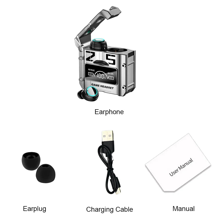 M25 Small Wireless Earbuds Cheap Wireless Low Latency IPX-7 Waterproof Type C Earphone Motast Wireless Earbuds