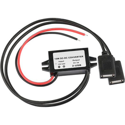 Waterproof 12V to 5V Converter DC-DC Step Down Module Power Adapter USB-A Female/Type C/dual USB/open Wire Connector