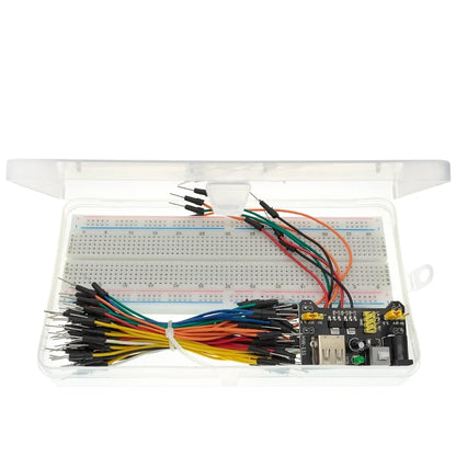 MB-102 MB102 Breadboard 400 830 Point 65 Jumper Wires Solderless PCB Bread Board Test Develop DIY for Arduino Power Module