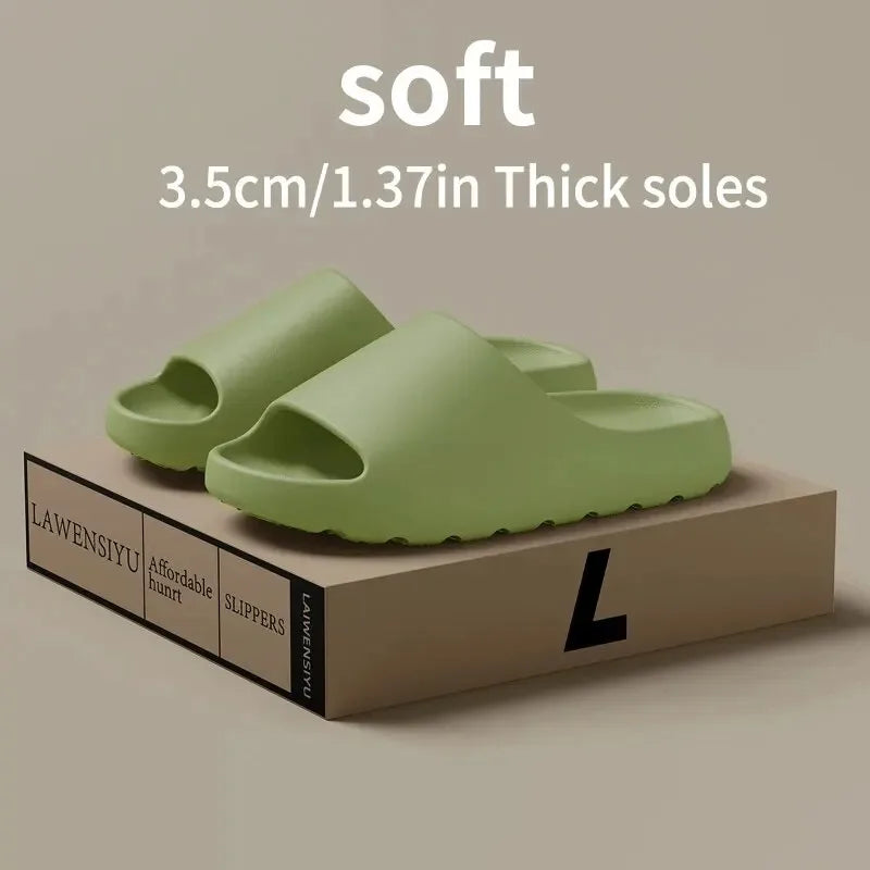 Coconut Slippers Cloud Thick-soled Sandals Summer Fashion Soft Bottom Beach Men Slippers Women's Sandals EVA Slides