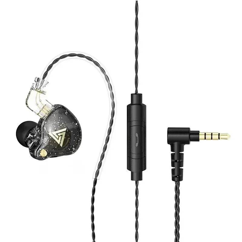 VIKEFON QKZ AK6 In Ear Earphone 6 Dynamic Driver Unit Headphone With Mic Stereo Sports HIFI Subwoofer Headset Monitor Earbuds