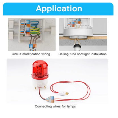9pcs Compact Splicing Wire Connectors Assortment Pack Lever Connector Kit Quick Wiring Connector for AWG 28-12