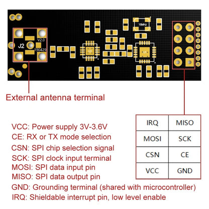 NRF24L01+PA+LNA Wireless Transceiver RF Transceiver Module 2.4G 1100m with Antenna and NRF24L01+ Breakout Adapter with 3.3V