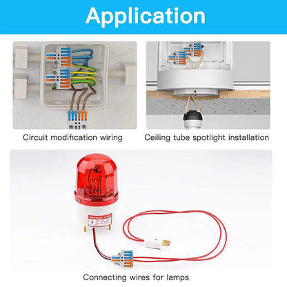 9pcs Compact Splicing Wire Connectors Assortment Pack Lever Connector Kit, Quick Wiring Connector for AWG 28-12