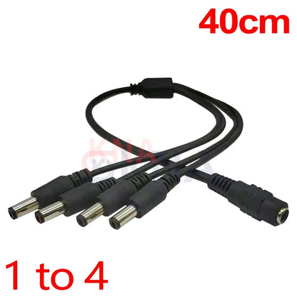 5.5* 2.1mm 1 to 2/3/4/5/6/8 Way DC Power Splitter Cable 5V 12V Power Adapter Connector Cord For LED Strip Lights CCTV Camera