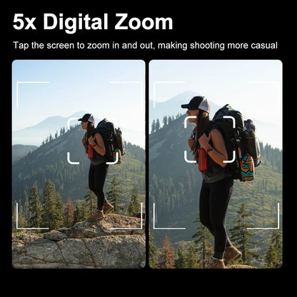 Ourlife MTR40 5K Action Camera 2.0" IPS Touch Screen 5X Zoom Action Cam WiFi EIS 170° 30M Waterproof Professional Sports Camera