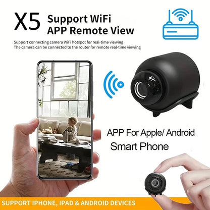 X5 HD Mini Camera WiFi Baby Monitor Indoor Safety Security Surveillance Camcorder IP Cam Audio Video Recorder