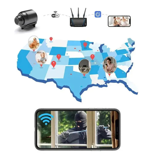 HD 1080P X5 Mini Camera Camera IP Camera Recorder Wireless WiFi Baby Monitor Indoor Safety Security Surveillance Night Vision