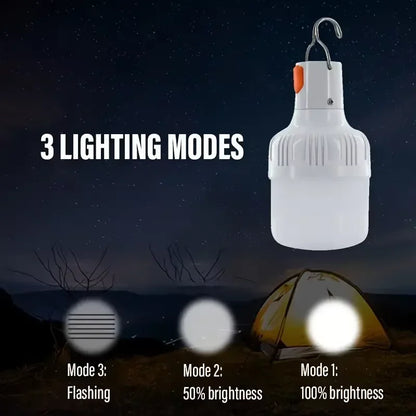 1PCS Rechargeable LED Emergency Light Bulb, Waterproof, Durable, Ideal for Camping, Hiking, Outdoor Adventures