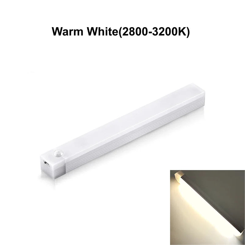 USB Type C Rechargeable Motion Sensor LED Bar Light Induction Night Light Portable for Kitchen Bedside Wardrobe Closet Aisle