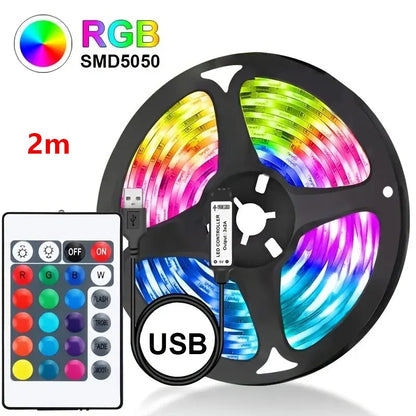 1/3/5M LED Strip Lights for TV ,Bluetooth USB TV Backlight Kit with Remote,5050SMD 5V RGB LED Lamp Tape for Home Decor Lighting