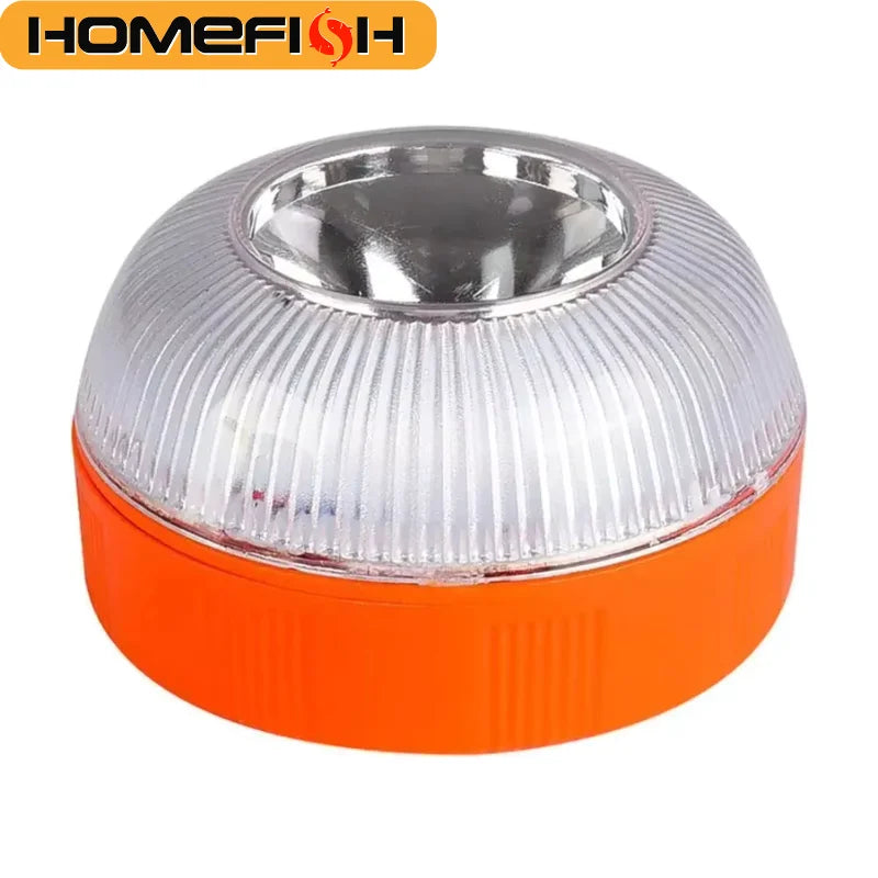 HOMEFISH Magnetic Emergency Beacon Light for Cars Strobe Flashing Warning Lamp Vehicle Safety Signal Light V16 Without Battery