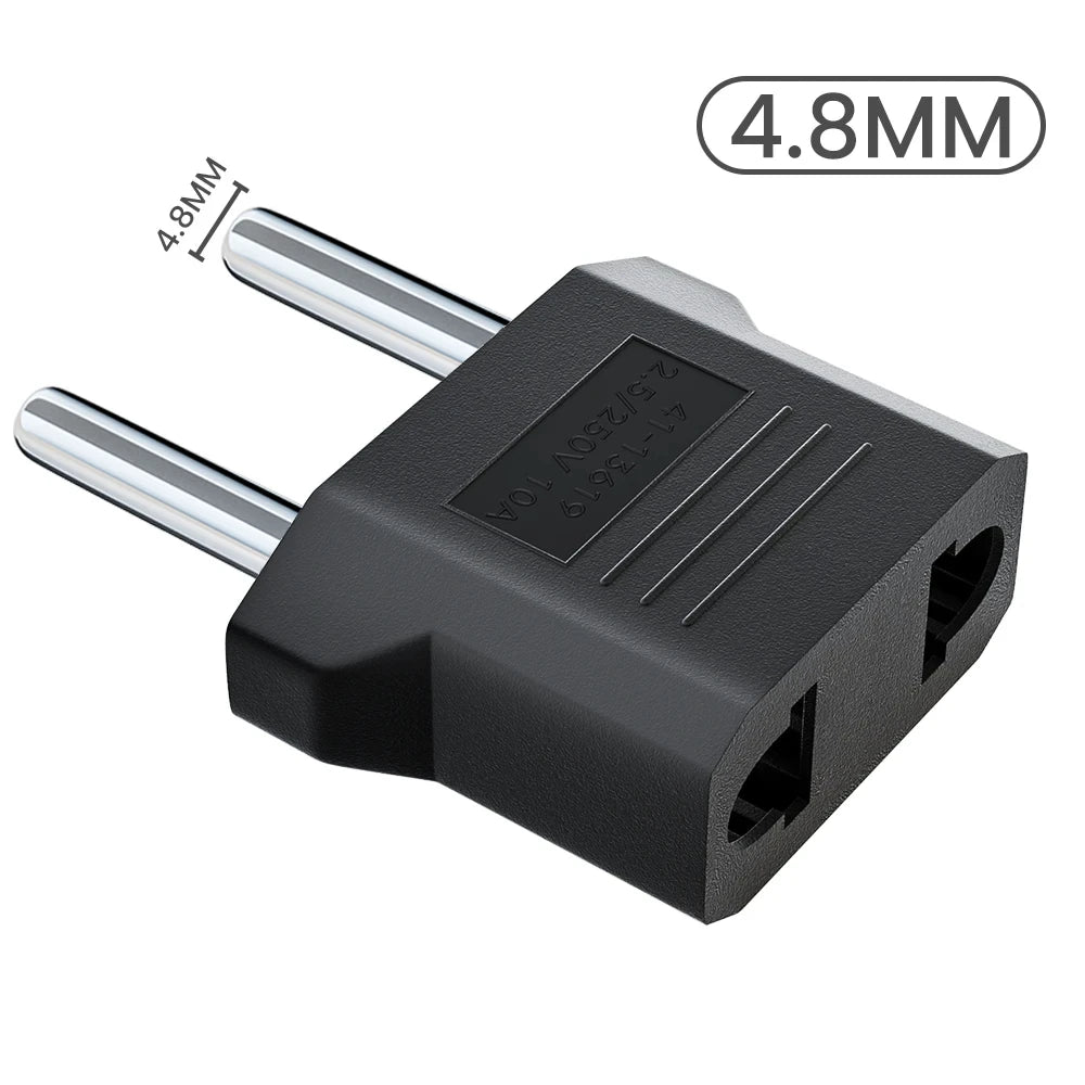 3/5/10Pcs European Euro EU Plug to US USA Plug Socket Travel Charger Converter Adapter Type C Plug Electrical Sockets AC Outlet