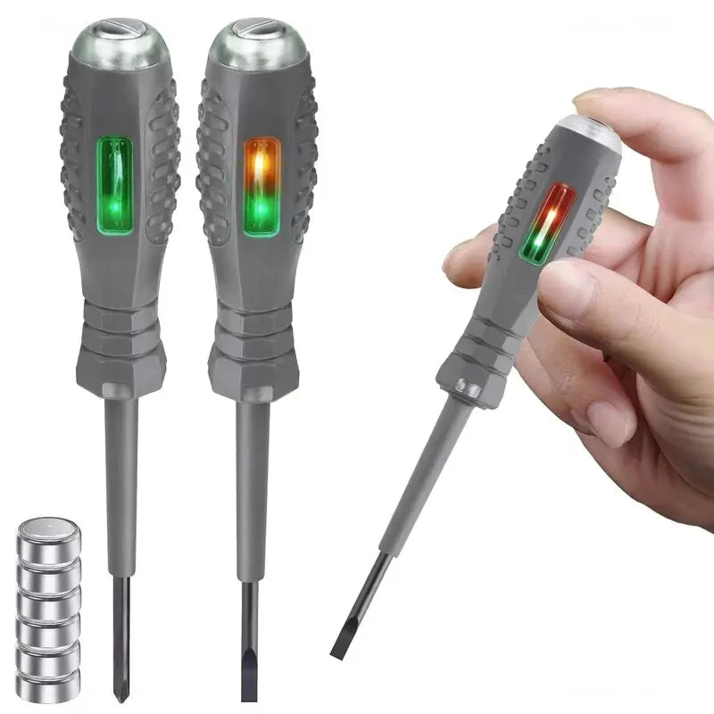 Multifunctional Electrician Test Screwdriver AC Non-contact Induction Test Pen Voltage Tester 70-600V Red Green Induction Lights